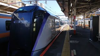 [ジョイント音]E353系 S101編成 S202編成 特急あずさ1号松本行が豊田駅2番線を通過するシーン