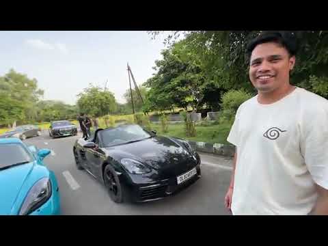 black vs blue Porsche 😀 drag race #souravjoshivlogs