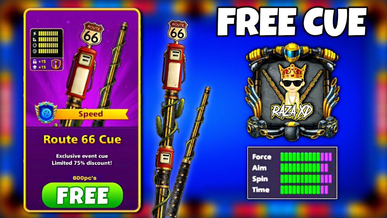 OMG🔥New FREE CUE LEVEL MAX TRICK || 8 Ball Pool Route 66 New Event || Route 66 Season