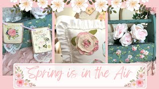 Shabby Chic Spring Crafts • IOD Paint Inlays • Raw Edge Appliqué Ruffled Pillow