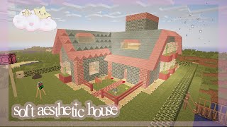 aesthetic soft house - minecraft speedbuild 💜✨ screenshot 2