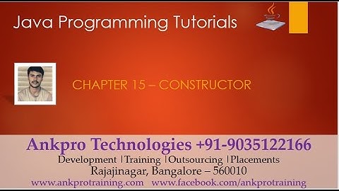 Java for beginners - Chapter 15 : Constructors in Java