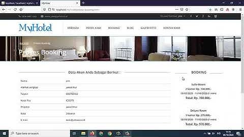 Aplikasi Web Pemesanan Hotel Berbasis Web PHP Mysql (Source code)