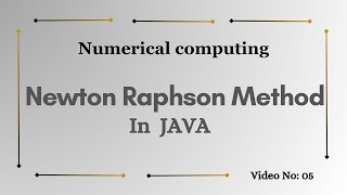 Newton Raphson Method | In JAVA