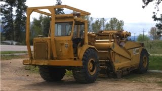 Caterpillar Scraper 613B Elevator Stripping And Stockpiling Topsoil