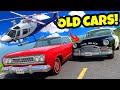Escaping police cars  helicopters in old cars in beamng drive mods