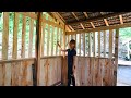 Harvest pumpkins, use wood to build walls alone - Đặng Thị Hiền