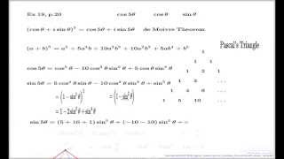 Sine and Cos of multiple angle via powers of sine and cos