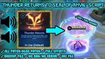 RECALL "THUNDER RETURNS TO SEAL OF ANVIL" SCRIPT (ABC FILE) ALL PATCH FULL SOUNDS & EFFECTS + NO BAN