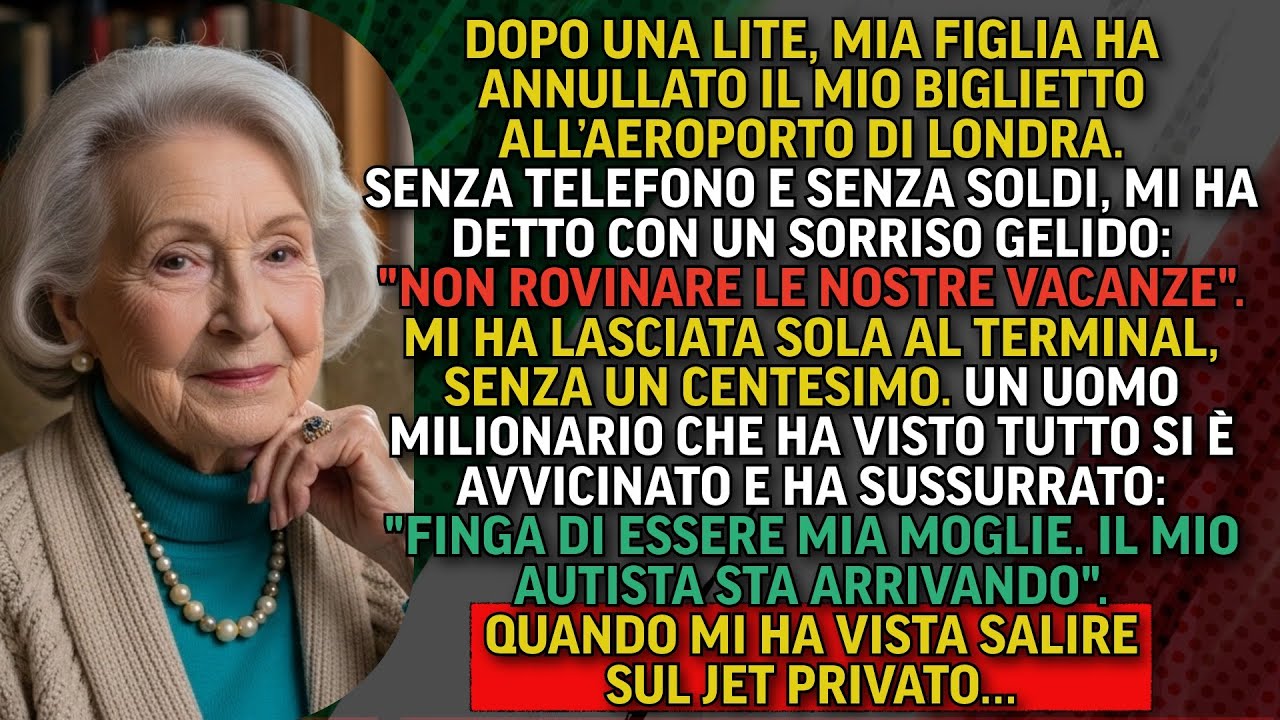 Dopo una lite, mia figlia ha annullato il mio volo e mi ha lasciata sola a Londra senza soldi...