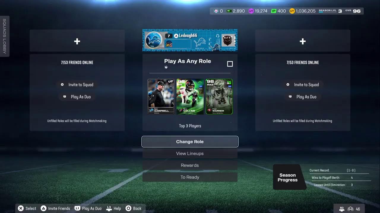 Madden NFL 26 Mut Lions theme team!! Grinding for 100M!