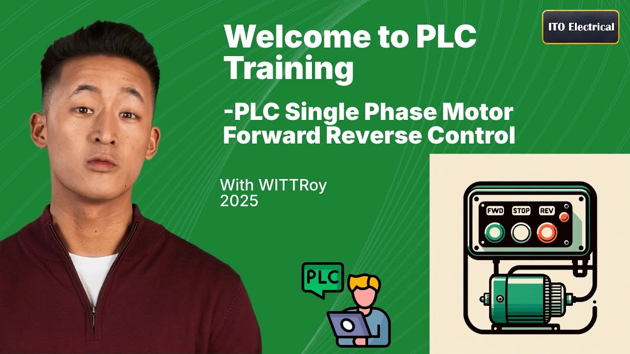 PLC Single Phase Motor Forward and Reverse Control - YouTube