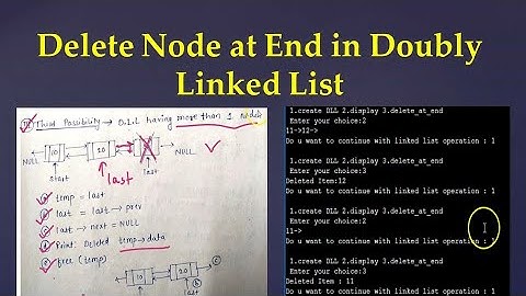 2.9 Deletion in Doubly Linked List : At End or last #linkedlist #c