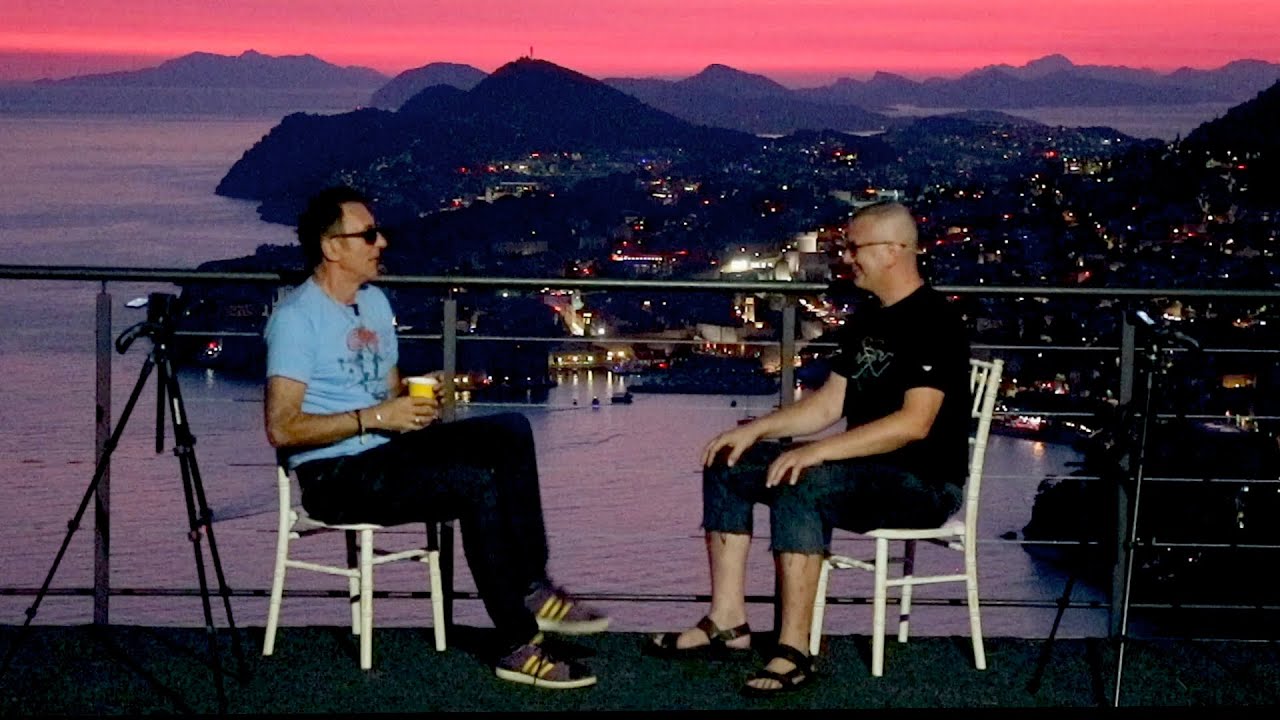 Branko Đurić Đuro (Bombaj Štampa) & Haris Laus, razgovor, park Orsula, Dubrovnik, 2025