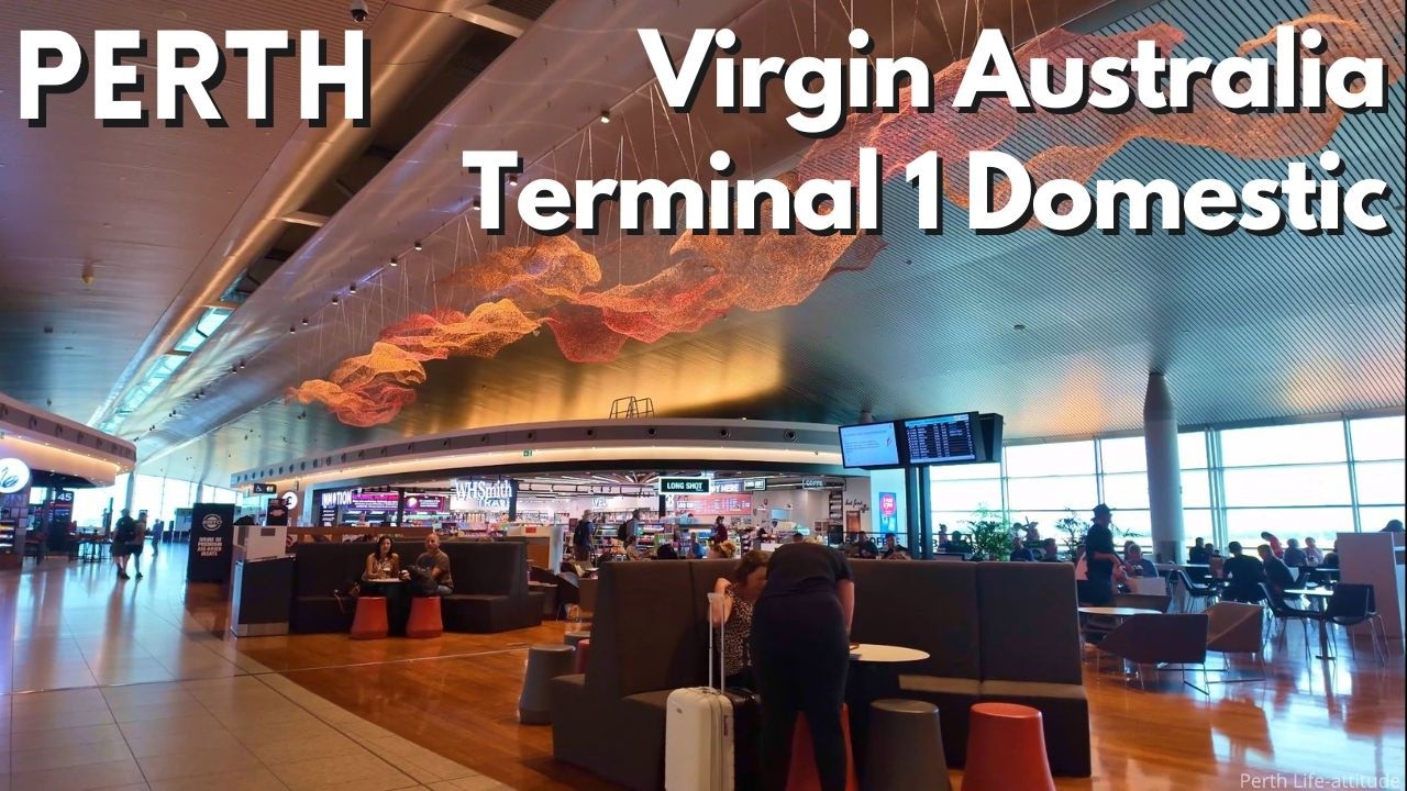 Perth Airport Virgin Australia T1 Departure 2026 Domestic Terminal Walk After Security (4K)