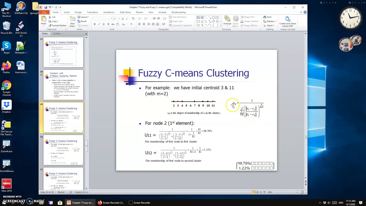 CSCI 4370 5370 Data Mining 4 2 Fuzzy and FCM video 2 D