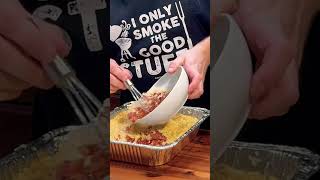Smoked 🔥 Mac & Cheese 🧀 #shorts #fyp #smokedbbq #campchef #cooking #foodie