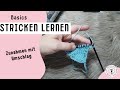 Zunahmen mit einem Umschlag / Stricken lernen / Raglanlinie