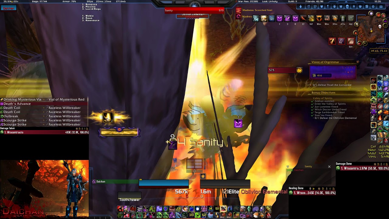 Horrific Vision of Orgrimmar - Solo 5 Faceless Mask Full Clear - Unholy ...