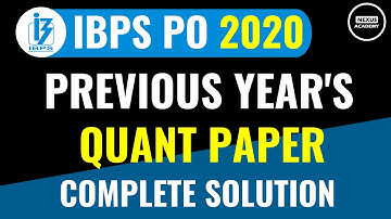 IBPS PO Pre 2020 | Maths | Memory Based Paper