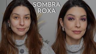 COMO FAZER MAQUIAGEM ROXA SEM ERRAR (PÁLPEBRA LUZ FÁCIL)