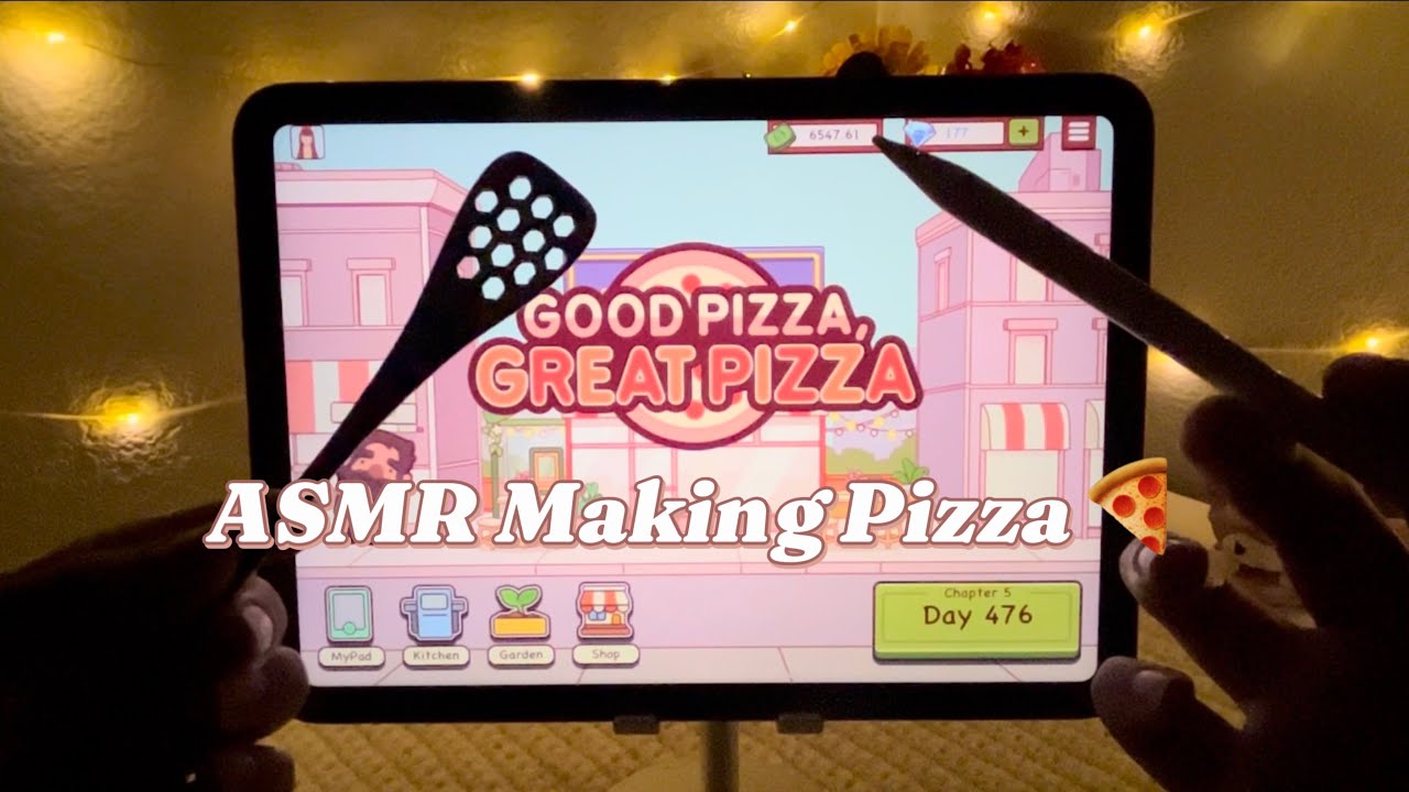 ASMR GoodPizzaGreatPizza Gameplay 🍕| Crispy Whispers, Honeyspoon Mouth Sounds