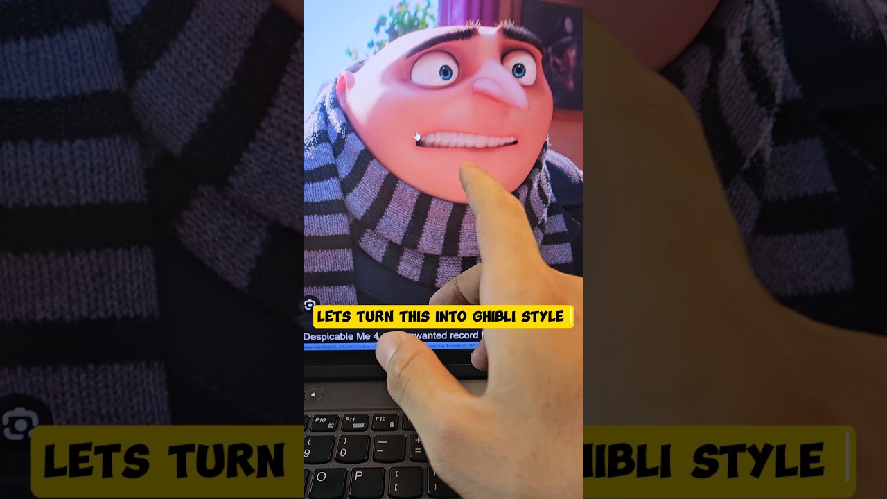 Drawing Gru from Despicable me in ghibli style 