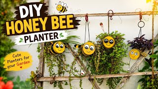 DIY Bee Planter From Small Plastic Bottles| Garden Decoration Ideas #gardening #beeplanter #diy