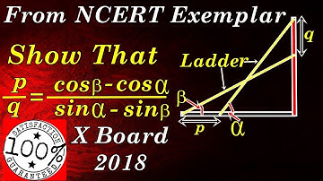 APPLICATION OF TRIGONOMETRY  CLASS 10 CBSE, RBSE, NCERT  EXEMPLAR, R B Classes Q9