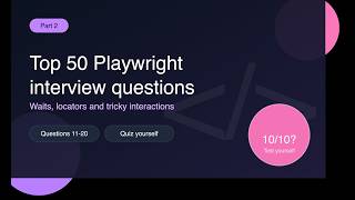 Top 50 Playwright Interview Questions & Answers - Part 2 | Detailed Explanations + Quiz Yourself 🔥