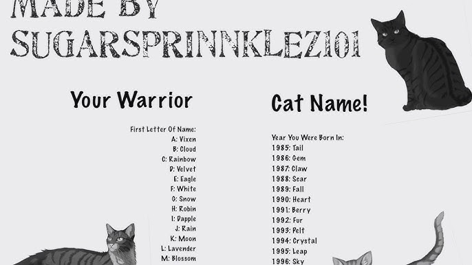 I made a warrior cat generator! Comment what you get! : r/thedawnpatrol