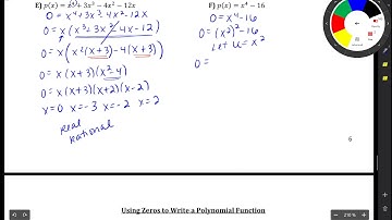 4.6 Finding the Zeros of a Polynomial Function (cont.)