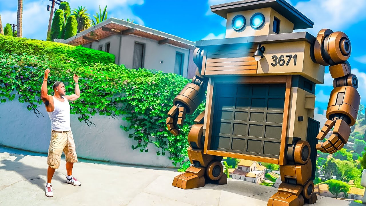 ПРЕВРАТИЛ ДОМ ФРАНКЛИНА В ТРАНСФОРМЕРА в ГТА 5! ДОМ СТАЛ ТРАНСФОРМЕРОМ В GTA 5 ОНЛАЙН МОДЫ