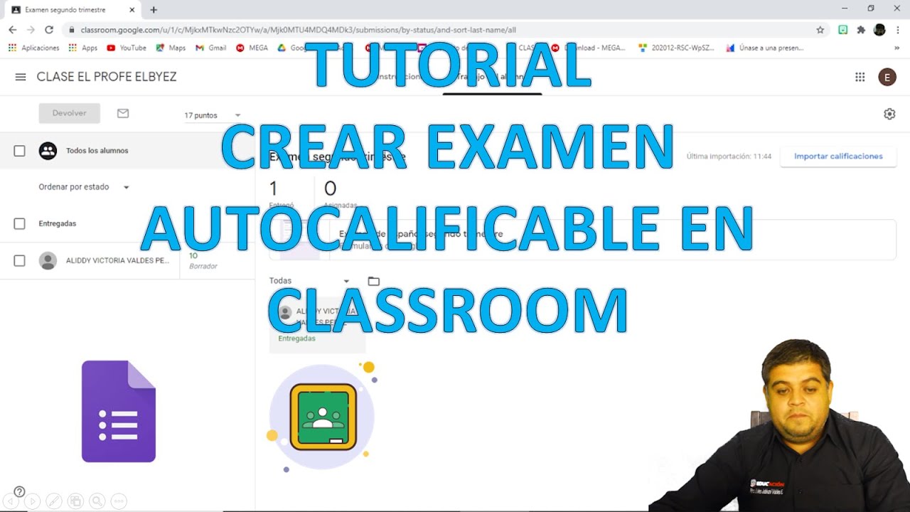 Cómo crear un examen en classroom - YouTube