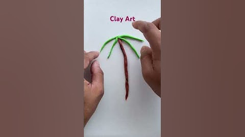 Clay Art - Coconut Tree 🌴😱🌈 #shorts #art #clayart #diy #kids