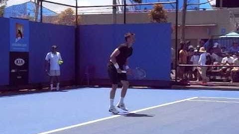 Robin Soderling Practice - Australian Open 2011