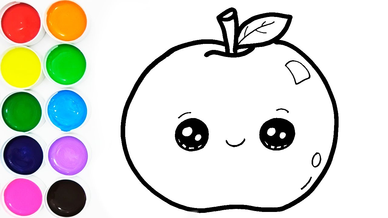 Dibujar Y Colorea Una Manzana Kawaii De Arco Iris Dibujos Faciles Learn Colors Funkeep Art Social Useful Stuff Handy Tips