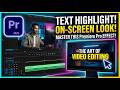 Premiere Pro 2026: How to HIGHLIGHT TEXT and add an 'on-screen look' - URDU/HINDI