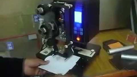 Máy đóng date bán tự động HP 23, máy in date trên  trên bao bì tem nhãn bán tự động