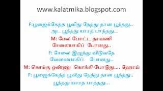 Video thumbnail of "Poojaikketha Poovithu Tamil Karaoke Song For Male Singers"