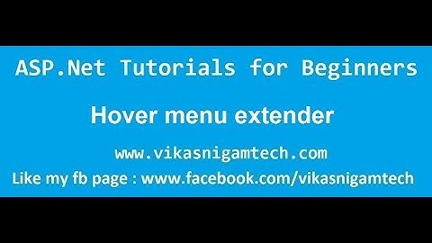 Hover menu extender control | ajax control tool kit