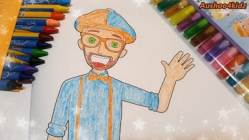 Learn Colors by Drawing with Blippi Coloring Book