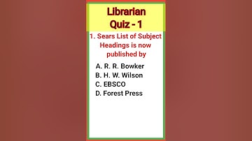 Library and Information science Quiz 1 | Youtube Shorts #youtubeshorts #shortsvideo