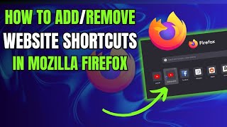 How to Add or Remove Website Shortcuts in Mozilla Firefox? screenshot 2