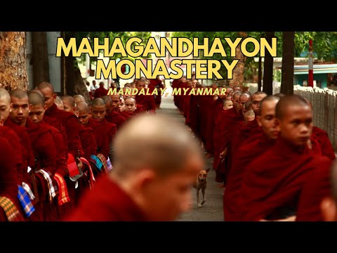 Mahagandhayon Monastery Monks' Daily Lunch, Mandalay, Myanmar