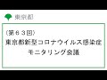 第63回東京都新型コロナウイルス感染症モニタリング会議(令和3年9月16日13時00分～)
