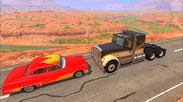 Direct Crashes With Truck Head on collision - BeamNG.drive High Speed Crashes