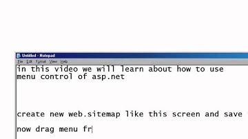 Menu Constrols Asp net