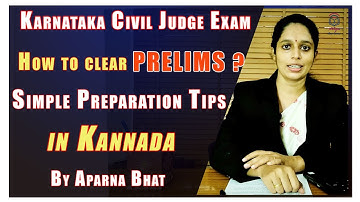 Civil Judge Prelims Exam Preparation l Karnataka Civil Judge Exam l by Aparna Bhat l