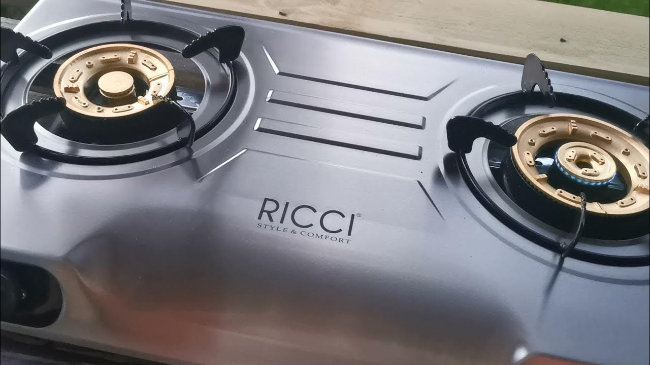Газовая настольная плита Ricci RGH-702C, серебристый - YouTube